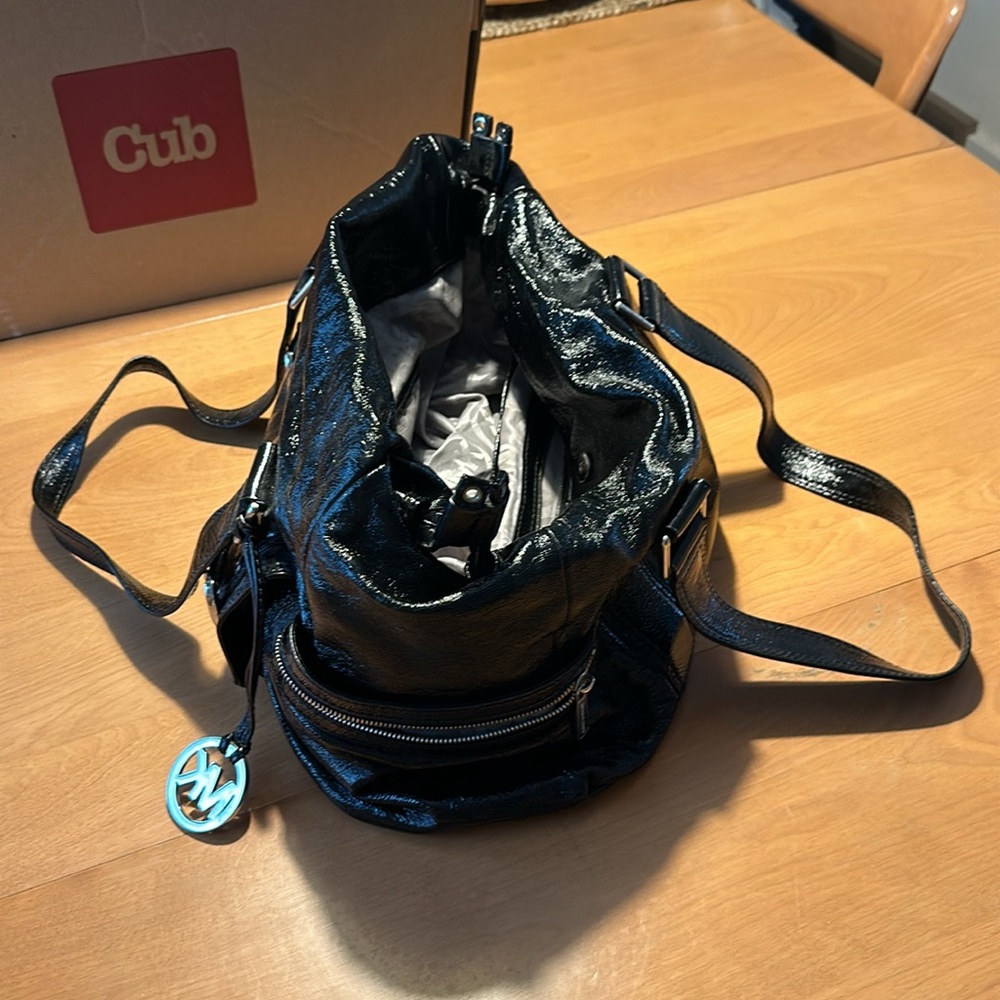 Michael Kors Black Patent Leather Satchel - Picture 3 of 16